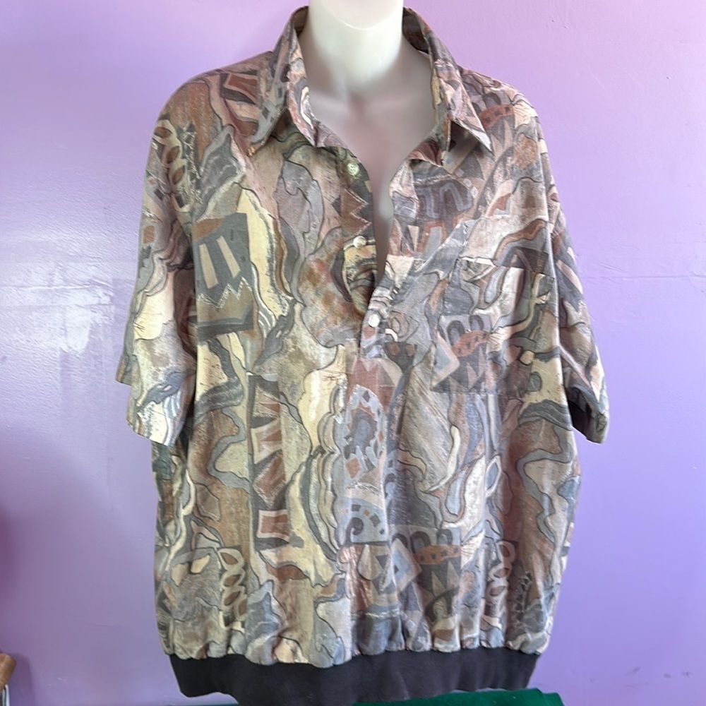 Men's XL Fulton Street Retro Short Sleeve Shirt Top Casual